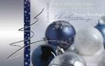 Weihnachtskarte »Eleganz in Silber und Blau«, 190x120mm