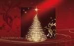 Weihnachtskarte »Goldbaum mit Ornamenten«, 190x120mm
