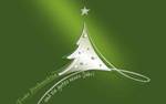 Weihnachtskarte »Silberbaum auf Grün«, 190x120mm