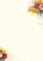 PC-Brief Brillant - gemaltes Blumenmotiv - neutral