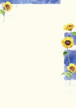 PC-Brief Brillant - gemalte Sonnenblumen - neutral
