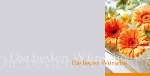 PC-Karte Exclusiv - Blumen und Schrift - Die besten Wünsche - Format 21 x 10,5 cm