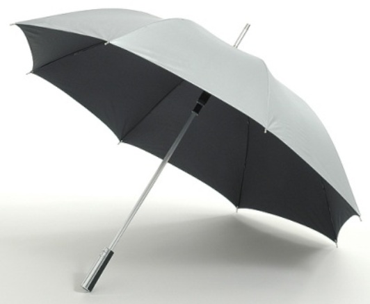 Golfschirm »Platinum« silber/schwarz, innen