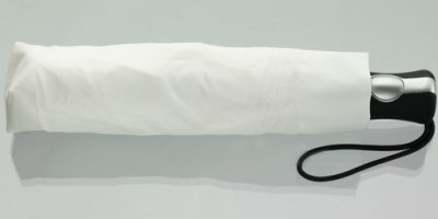 Taschenschirm »Picobello« weiss geschlossen in Stoffhülle