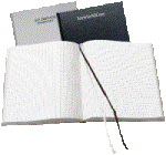 Notizbuch DIN A5 schwarz, silber und offen