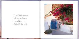 Geschenkbuch »Genieße den Moment!«, 165x165 mm, Beispiel Doppel-Innenseite