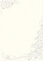 PC-Weihnachtsbrief »Weihnachtsbaum mit Sternen«, 210x297mm