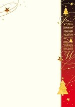 PC-Weihnachtsbrief »rot-goldene Weihnachten«, 210x297mm