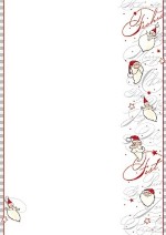 PC-Weihnachtsbrief »Lustige Weihnachtsmänner«, 210x297mm