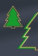 Spenden-Weihnachtskarte »dunkelgrau, Baum grün«, 115x170mm