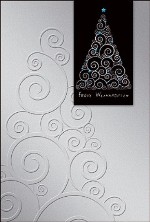 Spenden-Weihnachtskarte »grau mit Magnetlesezeichen«, 115x170mm
