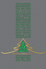 Weihnachtskarte »grün mit Laserstanzung – Einlageblatt grün«, 115x170mm