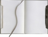 Notizbuch 172x240mm, 1 Leseband, innenliegende Kulischlaufe