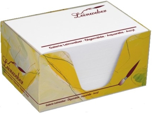 Haftnotizblock mit 4 Wechselmotiven, 72x72 mm