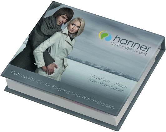 KombiSet Haftnotizen 50x72mm + 100x72mm + 5 Filmmarker in Bookcover, geschlossen