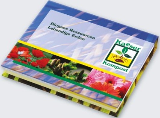 KombiSet Haftnotizen 50x72mm + 100x72mm + 5 Filmmarker in Bookcover, geschlossen
