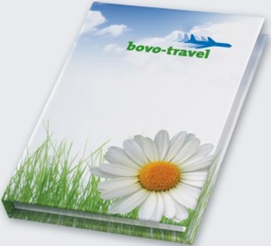 KombiSet Haftnotizen 50x72mm + 100x72mm + 5 Filmmarker in Bookcover, geschlossen