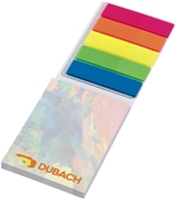 KombiSet mit 1 Haftnotizblock 50x72mm und 5 FilmMarker, nach oben zu öffnen, offen