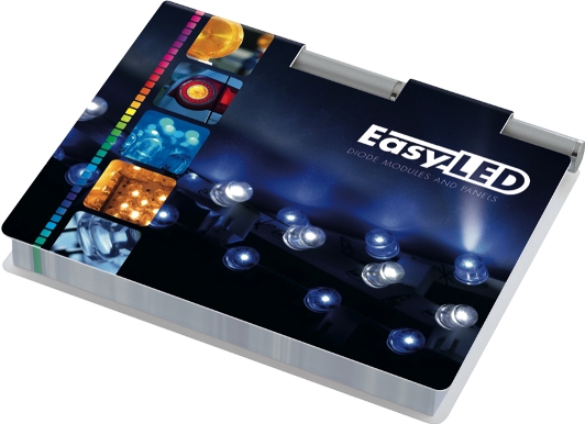 KombiSet 100x72mm mit Haftnotoizen + 5 FilmMarker + MetallKugelschreiber, geschlossen