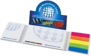 KombiSet Tripad mit 2 Haftnotizblöcken + 5 Filmmarkern, offen