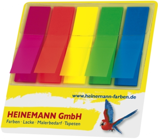 5 Filmmarker in Z-Lage auf Tray Querformat