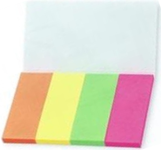 4 Papier-Marker aus durchgef&auml;rbtem Papier, offen