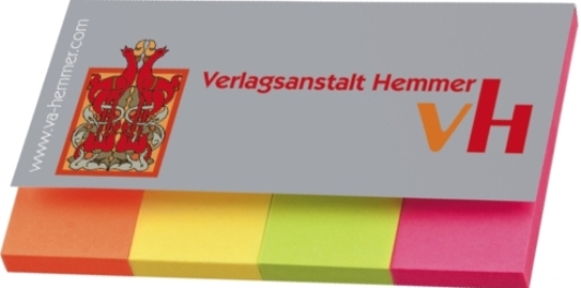 4 Papier-Marker aus durchgef&auml;rbtem Papier, geschlossen