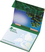 MiniOffice mit Haftnotizblock und Bleistift in PP-Umschlag 4farbig bedruckt