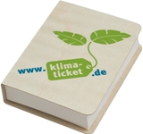 Haftnotizen in Ahorn-Umschlag bedruckt, geschlossen