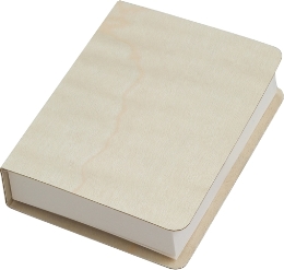 Haftnotizen in Ahornumschlag unbedruckt, geschlossen