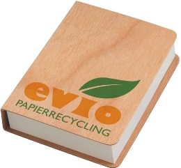 Haftnotizen in Kirscheumschlag bedruckt, geschlossen