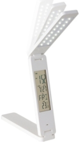 LED-Tischleuchte mit Uhr, Thermometer und Barometer