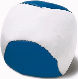 Antistressball 2farbig blau/weiß