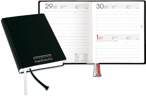 Taschenkalender 105x148 mm, 3sprachig, 1 Tag pro Seite