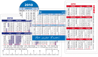 Scheckkartenkalender »Der Große«, Kalendariumbeispiele