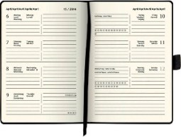 Taschenkalender, 100x140mm, 5sprachig, je Woche 2 Seiten, Chamoispapier