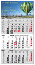Dreimonatskalender »Middle«, 300x560 mm