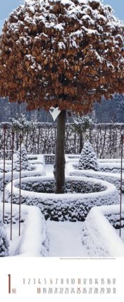 Bildkalender »Gärten«, 285x690 mm, Januar
