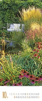 Bildkalender »Gärten«, 285x690 mm, Oktober 