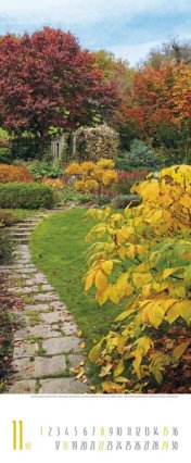 Bildkalender »Gärten«, 285x690 mm, November