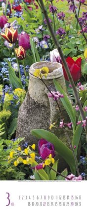 Bildkalender »Gärten«, 285x690 mm, März