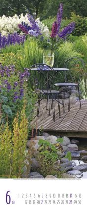 Bildkalender »Gärten«, 285x690 mm, Juni