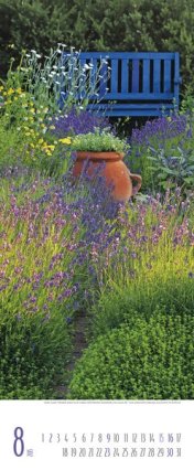Bildkalender »Gärten«, 285x690 mm, August