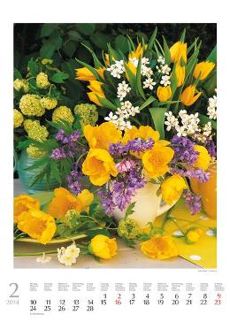 Bildkalender »Blumenträume«, 300x420 mm, Februar