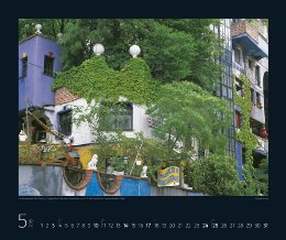 Bildkalender »Hundertwasser Architektur«, 550x460 mm, Mai