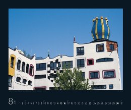 Bildkalender »Hundertwasser Architektur«, 550x460 mm, August