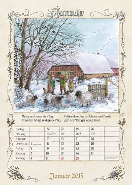 Bildkalender »Bauernkalender«, 300x465 mm, Januar