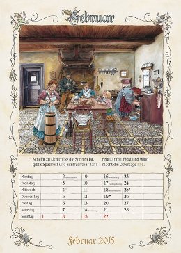 Bildkalender »Bauernkalender«, 300x465 mm, Februar