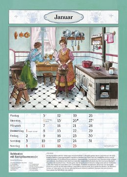Bildkalender »Aus Großmutters Küche«, 300x420 mm, Januar