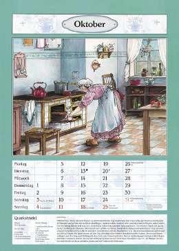 Bildkalender »Aus Großmutters Küche«, 300x420 mm, Oktober
